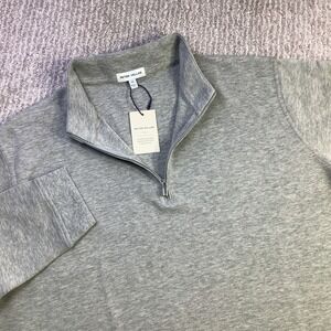 Peter Millar Crown Legacy Grey Organic Cotton Modal 1/4 Zip Pullover Size XL NWT